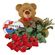 red roses with teddy and chocolates. Puerto Rico
