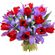 bouquet of tulips and irises. Puerto Rico